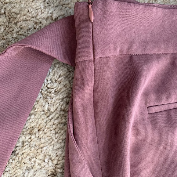 NWT Mauve Flowy Wide Leg Tie Waist Pants - Picture 7 of 7